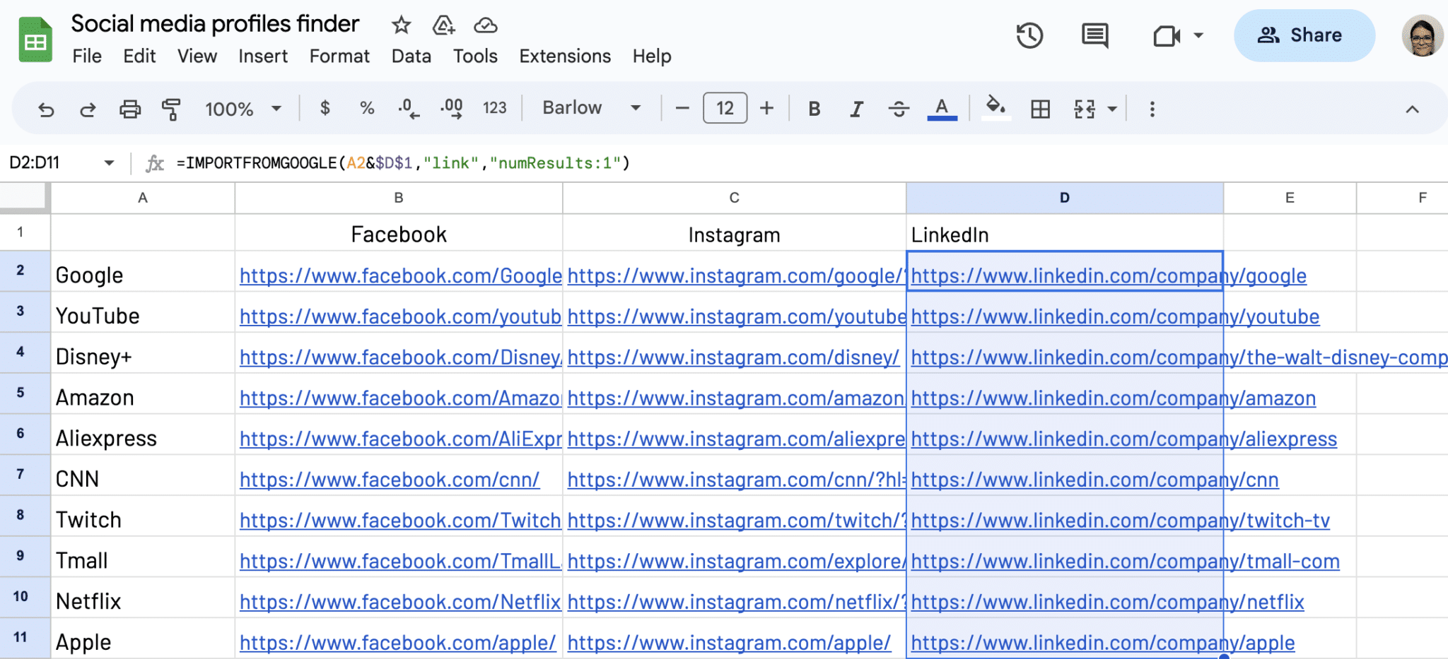 Repeat steps for additional profiles